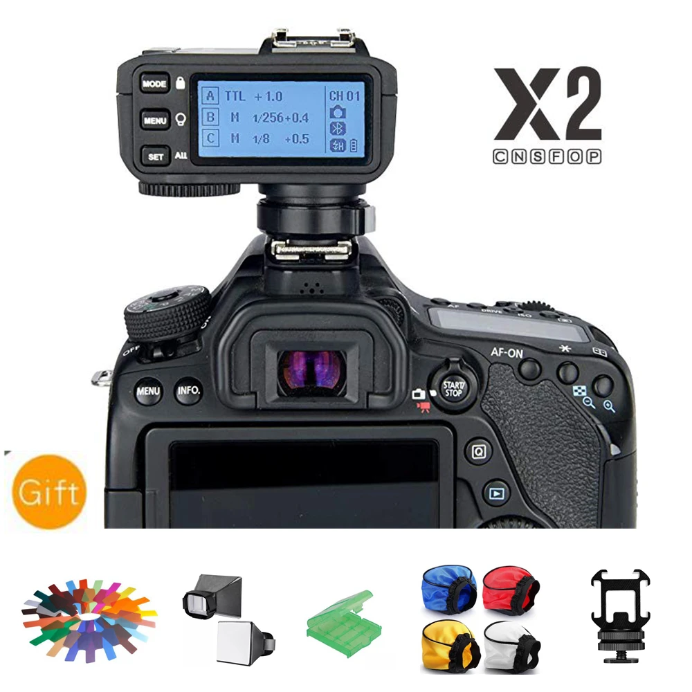 Godox X2T ttl 1/8000 s HSS беспроводной флэш триггер передатчик для Nikon Canon sony Fujifilm Olympus Panasonic