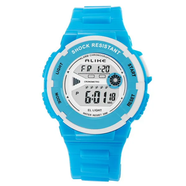 Модные водонепроницаемые детские часы для мальчиков цифровые светодиодные