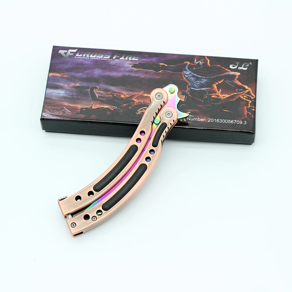 CS GO нож-бабочка игрушки из нержавеющей стали игра Counter Strike игрушка балисонг