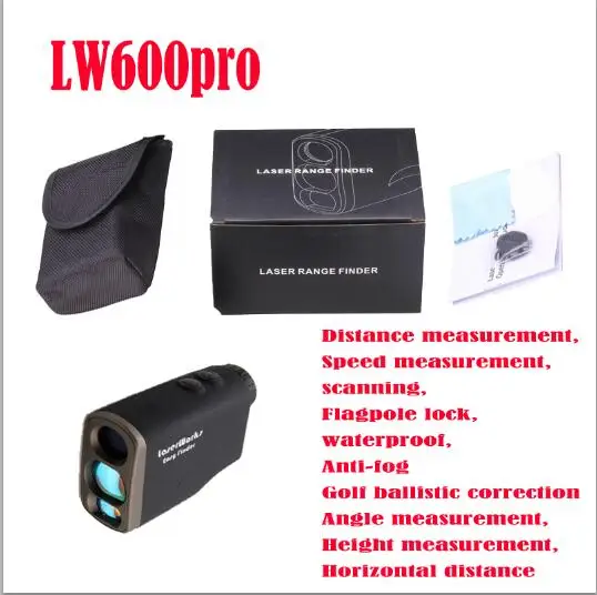 LW600Pro Охотничий лазерный дальномер для гольфа, дальний телескоп, лазерный дальномер 1000 м, дальномер, бинокль, лазерный дальномер для охоты - Цвет: LW600Pro