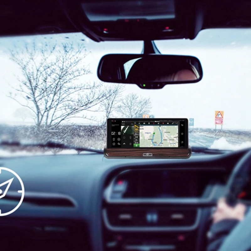 Full Hd Автомобильный видеорегистратор Gps Android 7 дюймов пресс Двойная камера Wifi авто