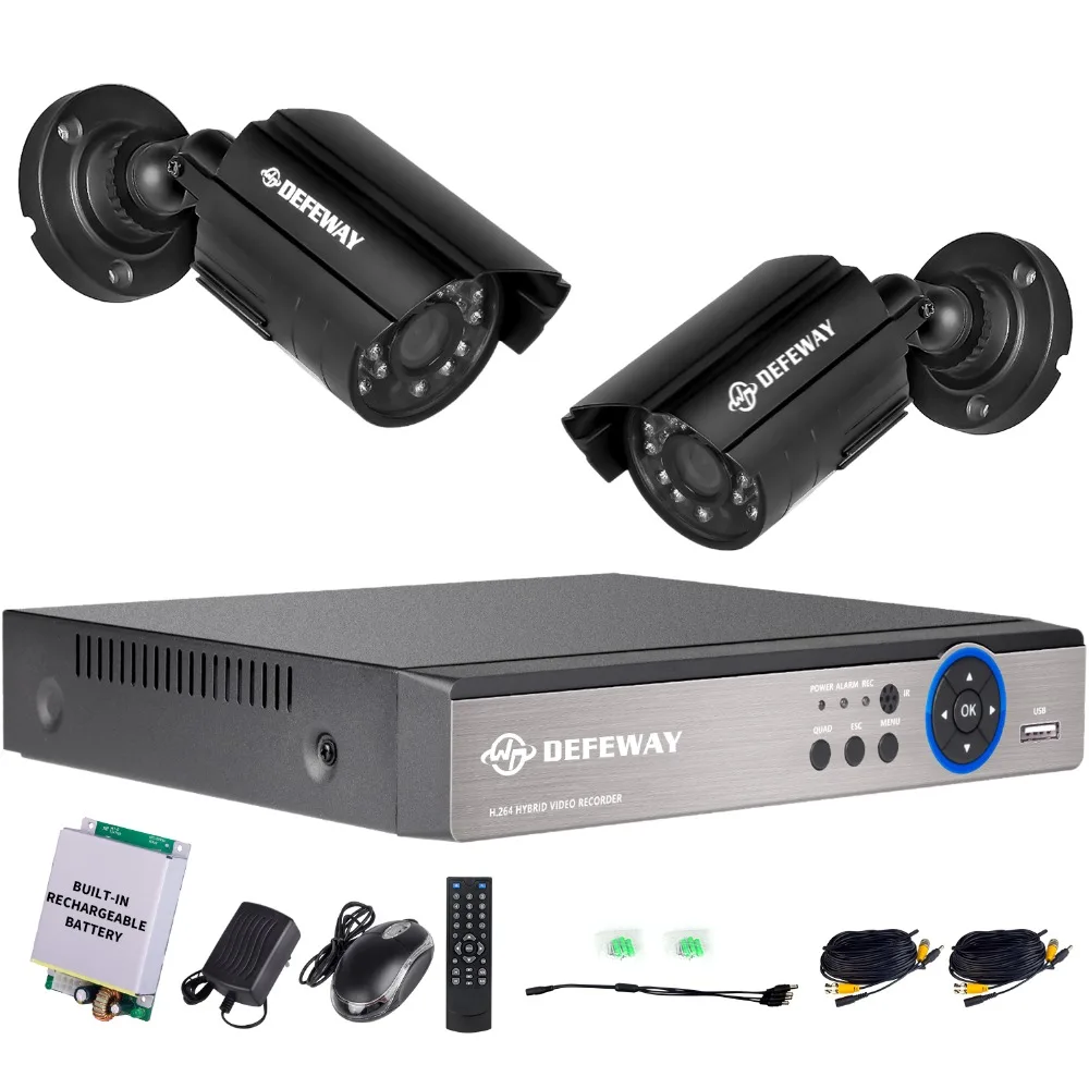 Камера видеонаблюдения DEFEWAY 1080N P2P 4 канальная инфракрасная камера ночного