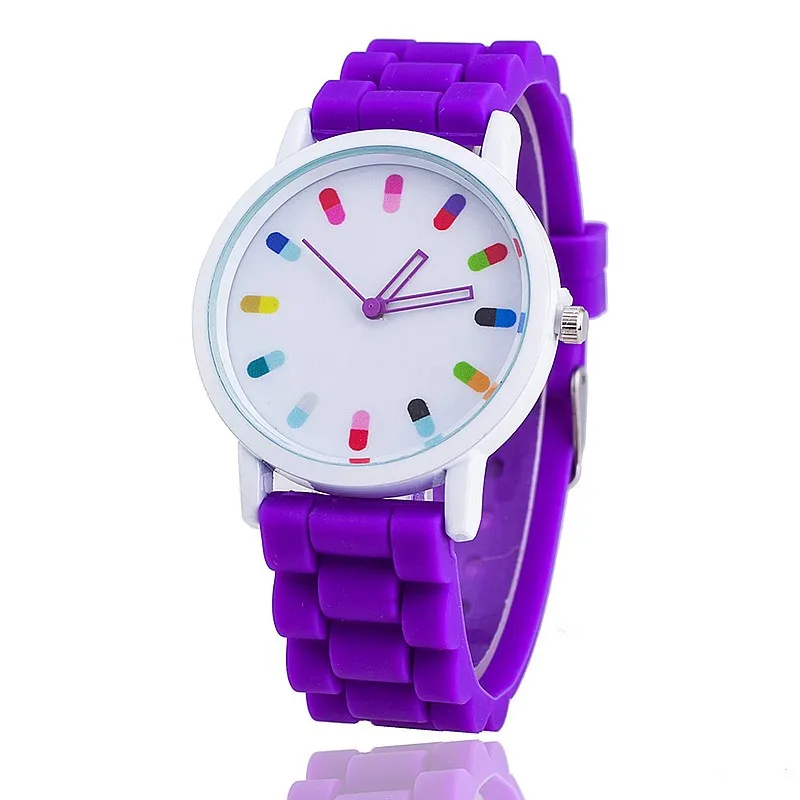 Reloj Mujer женские модные часы с циферблатом известный бренд роскошный силиконовый