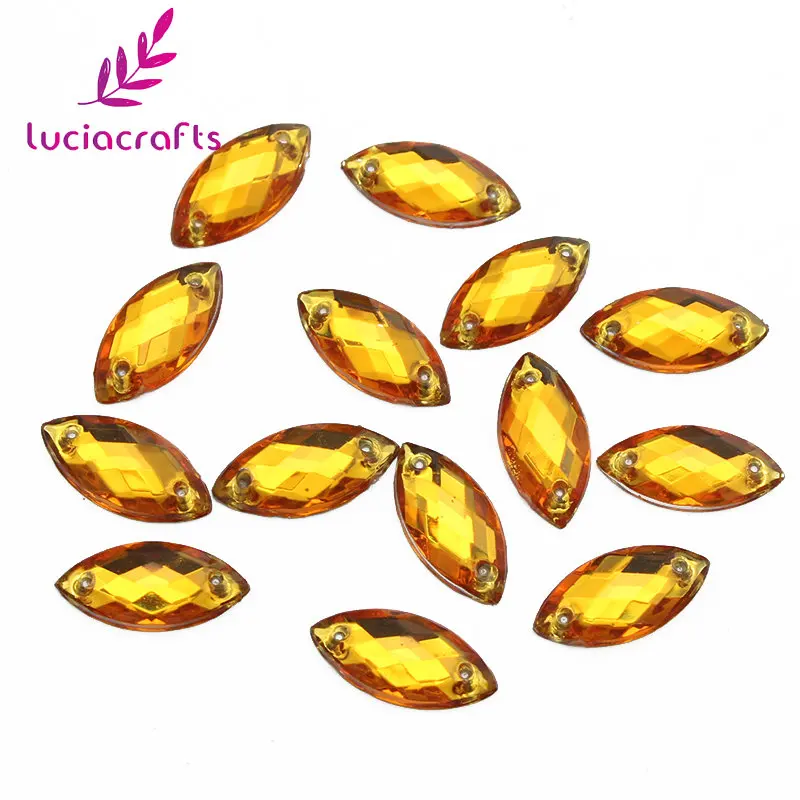 Lucia crafts 7*15 мм пришивные стразы с плоским основанием кристаллы акриловые камни
