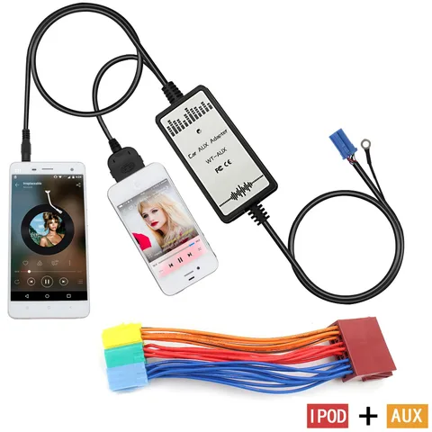 Автомобильный аудио AUX адаптер Moonet, интерфейс iPod4, 3,5 мм, вход AUX для Audi A2 A4 A6 A8 TT AllRoad KB006