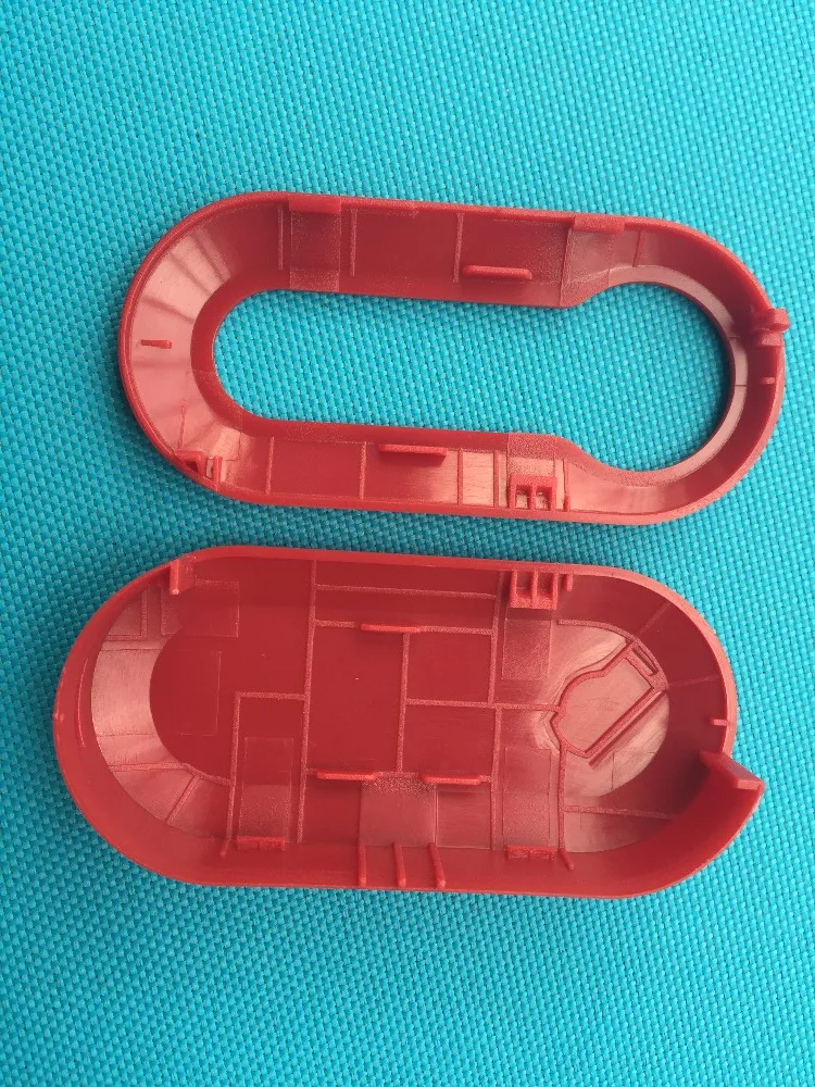 10 шт./лот пластмасс красного цвета ключ чехол для Fiat 500 Panda Punto Bravo 3 кнопки