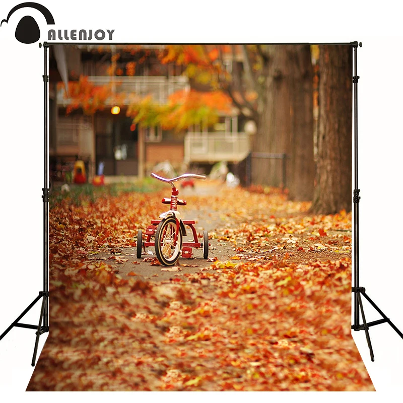 

Allenjoy фотографический фон осенние листья дерево автомобиль дети винил мальчик отправить сложенный прекрасный