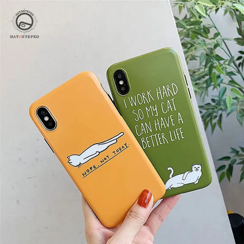 Чехол для телефона Letter Iphone 7 8 Plus Противоударный чехол 6 6s 7plus 8plus X Cartoon DO IT Text на