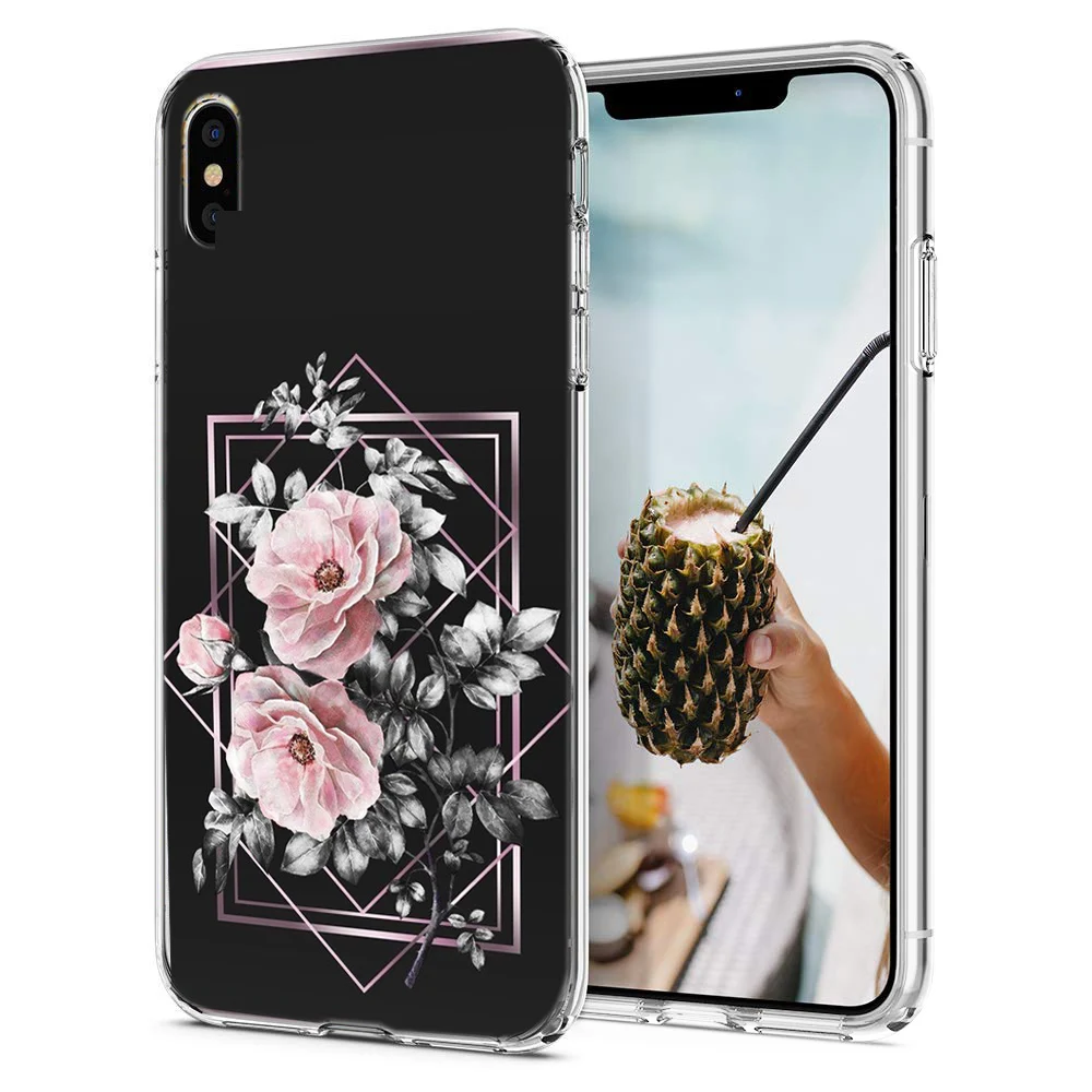 Для iPhone X XS XR чехлы Модные Цветы Листья Подсолнух ТПУ Мягкая силиконовая задняя