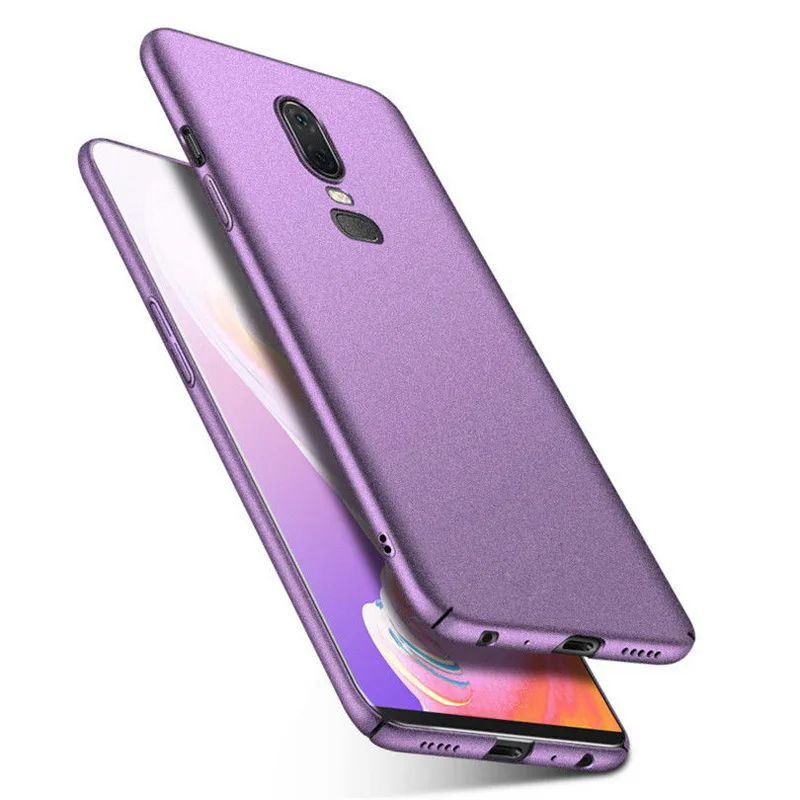 Purple Матовый Жесткий Пластик чехол для телефона для One Plus 7T Pro 6 6T 5T Ультра тонкий полное покрытие защитный чехол для oneplus 5 5T 3 3T Coque - Цвет: Purple