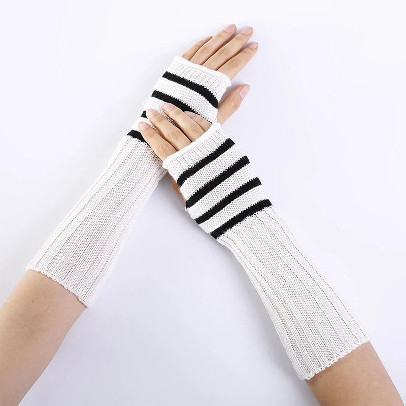 

YOZIRON Fashion Winter Fingerless Thin Red Gloves For Women Autumn Winter Warm Cotton Adult Girls Mittens Luva Feminina
