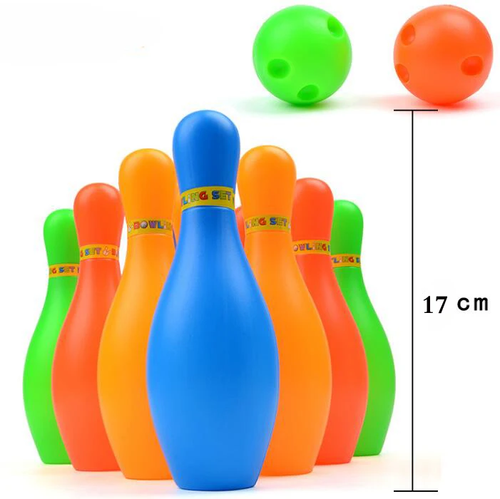 2 Sets Large size 17CM height Bowling bottle set 7cm diameter ball Set Children Colorful Sports Toy WYQ | Игрушки и хобби