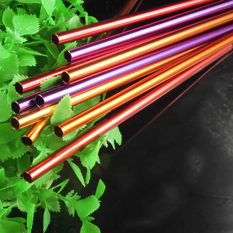 1 шт./лот металлические алюминиевые соломинки для напитков/21 дюйма длина 24 см