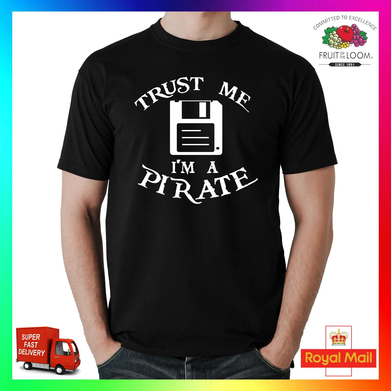 Футболка Trust Me Im A Pirate футболка программное обеспечение флоппи Ретро подруга Xcopy