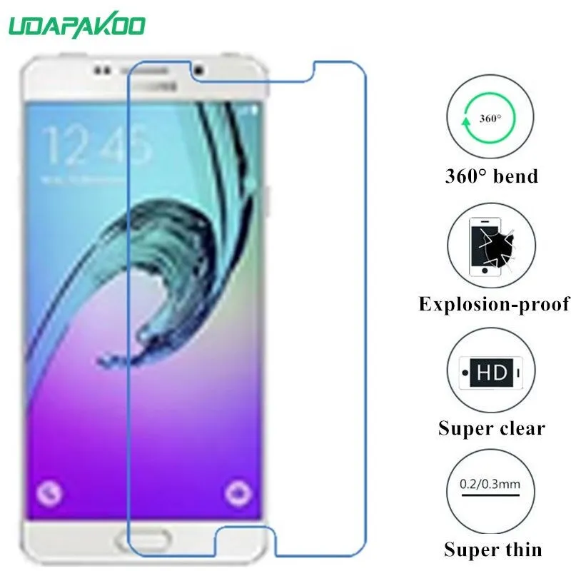 Udapakoo прозрачная закаленная мягкая стеклянная пленка для samsung Galaxy A7 2016 A7100 нано