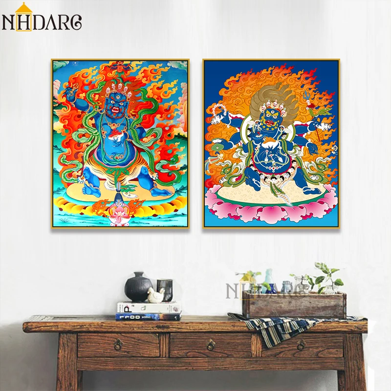 Буддийский религиозный вера Thangka Yamantaka плакаты и художественная печать на холсте