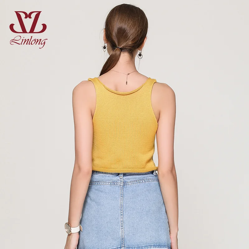 Для женщин пикантные Вязание Sweater Tank Топы 2018 Модные свободные нижняя рубашка
