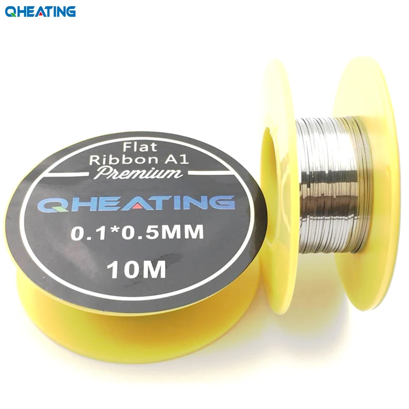 Плоская нагревательная проволока Qheating A1 10 м/рулон для электронных сигарет RDA