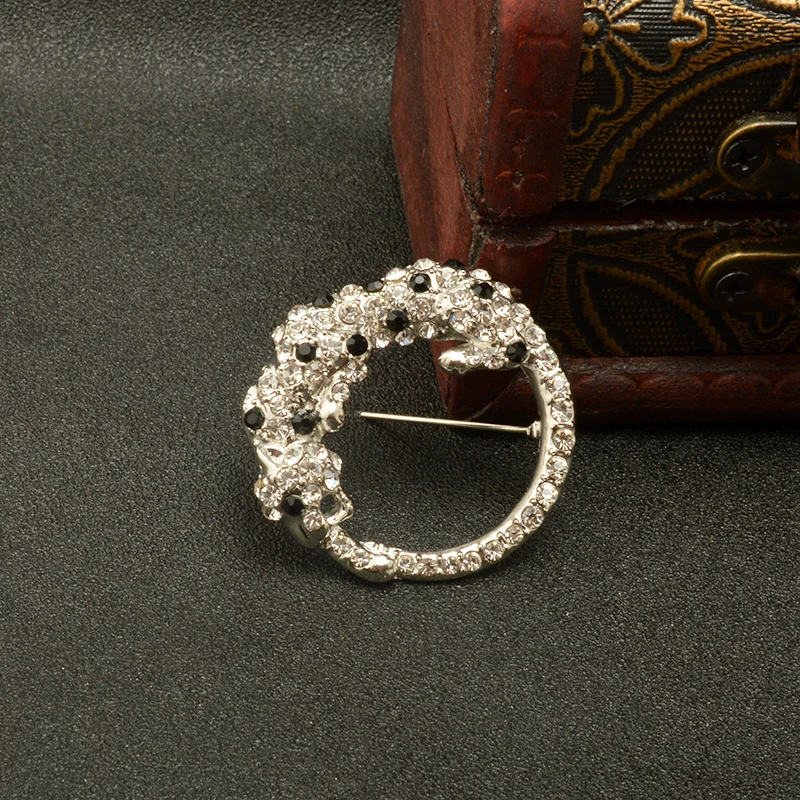 Новинка 2019 модные булавки с леопардовым принтом круглая брошь Мужская булавка