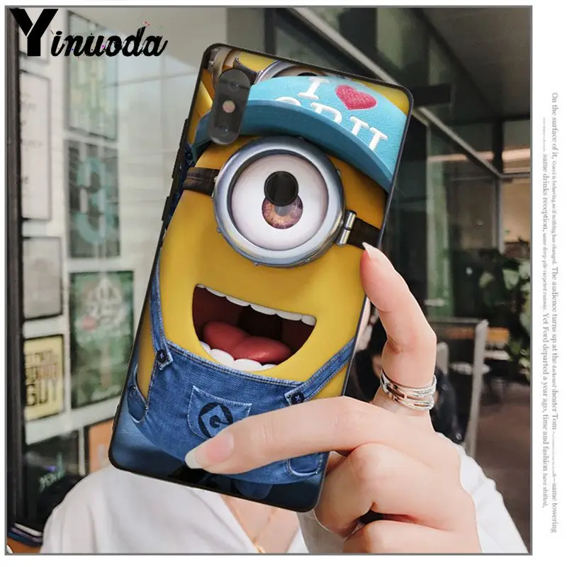 Yinuoda желтый Миньоны Мягкий Силиконовый ТПУ чехол для телефона Redmi 5 plus Note 4 4X Xuiao Mi 3 8