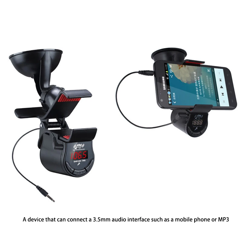 Универсальный автомобильный держатель для смартфона с зарядкой Bluetooth Handsfree Fm