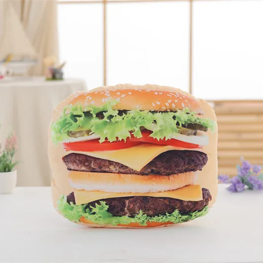 G 1pc Simulation Creative Food Cookies Pizza hamburger Pillow Lifelike Plush Toy Soft Stuffed Cushion Child Kid Funny Gift - Цвет: G