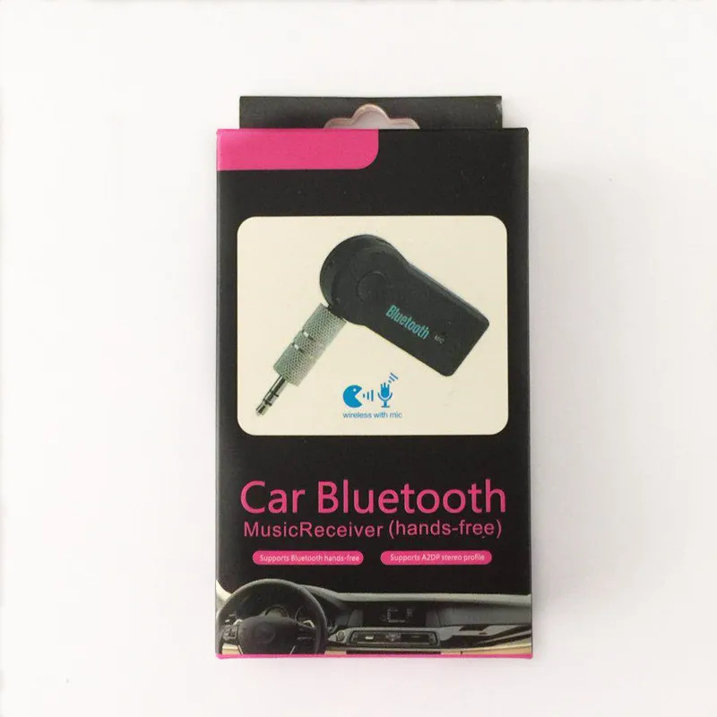 With retail box Bluetooth приемник 3,5 мм Автомобильный AUX аудио портативный беспроводной адаптер для динамика наушников автомобильные комплекты громкой связи - Цвет: With retail box