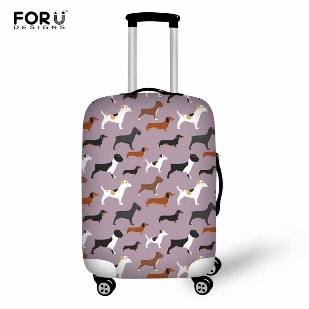 FORUDESIGNS эластичный толстый чехол для чемодана с собакой шнауцера подходит 18 30