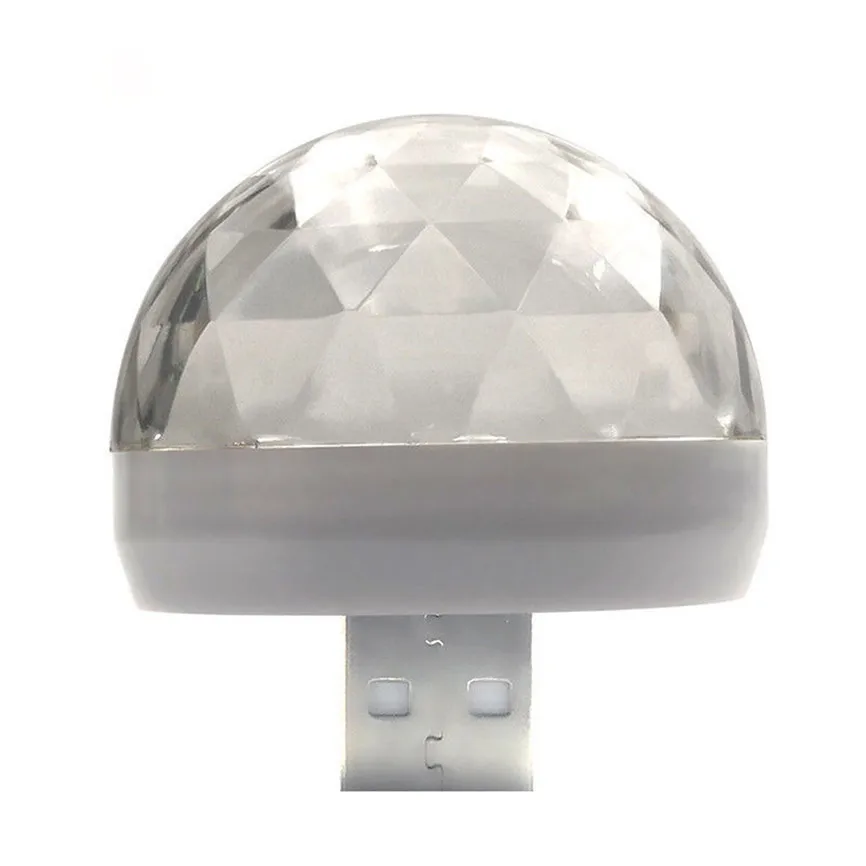 White Мини USB СВЕТОДИОДНЫЙ вечерние Ночной светильник, цвет изменяется звуком музыки, волшебный светильник s, грибной шар, магический эффект, светильник для дискотеки, 2 вилки D#3 - Испускаемый цвет: White