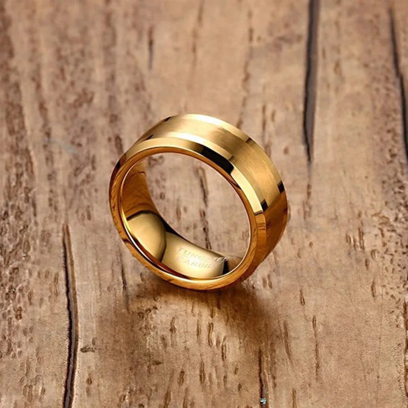 Mens Rings 8MM Tungsten Carbide Finger Ring for Men Engagement Wedding Bands Comfort Fit Fashion Jewelry | Украшения и аксессуары