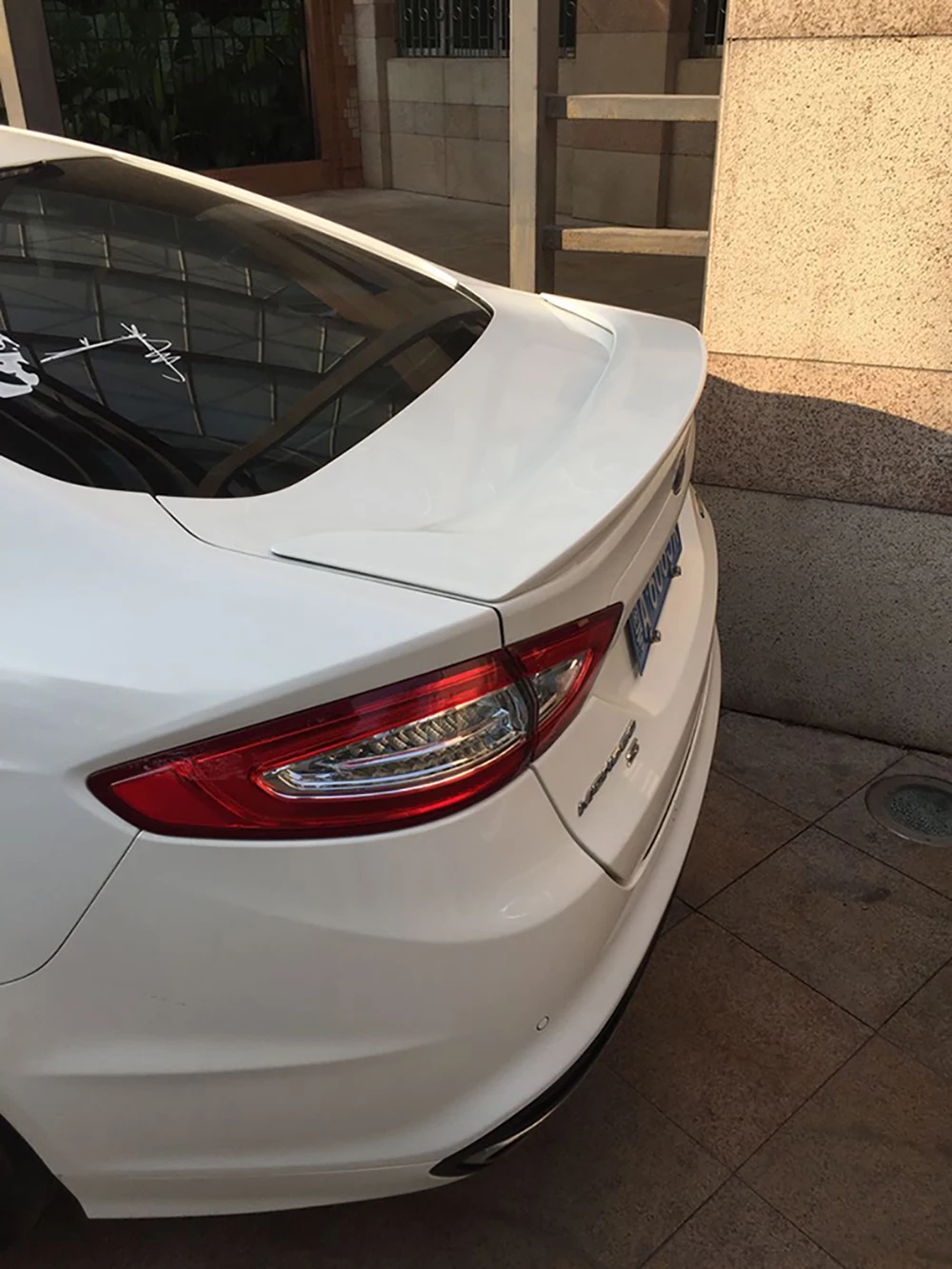 Для Ford Mondeo 2013 до черный Спойлер ABS пластик Неокрашенный задний багажник багажника крыло задний спойлер на крышу автомобильные аксессуары