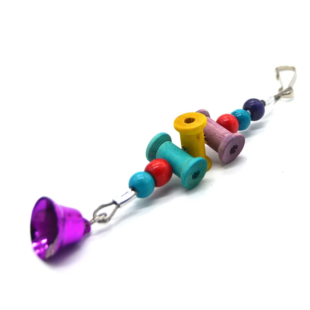 Популярные разноцветные бусы игрушки для птиц Домашние животные попугай