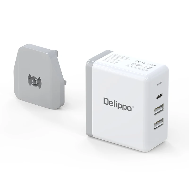 Быстрое зарядное устройство Delippo 65 Вт usb type-c PD QC3.0 дорожный настенный адаптер для