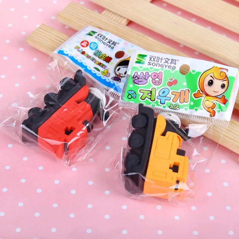 4 шт./лот ластик для автомобиля Kawaii подарок студентам детская игрушка пазл
