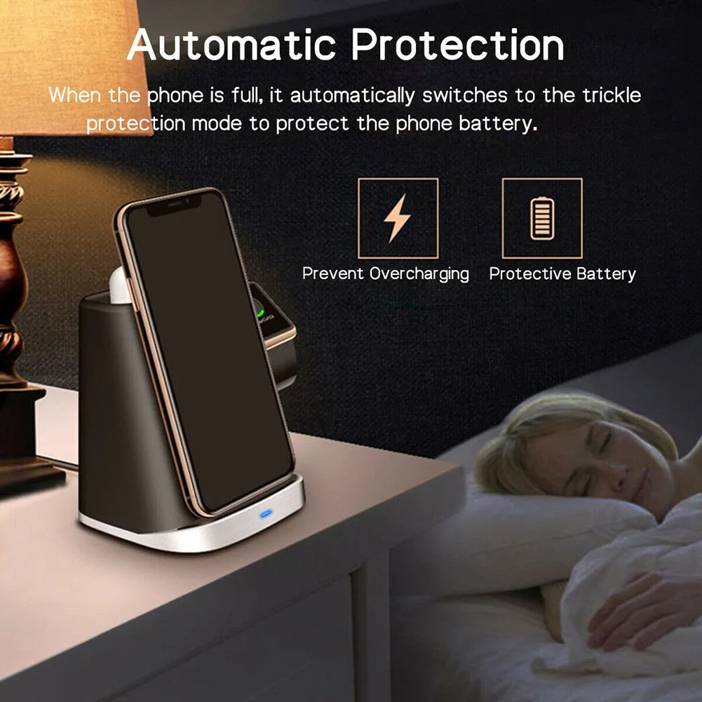 

3 in 1 Wireless Charger Multifunctional Fast Charging Dock Stand for Mobile SGA998