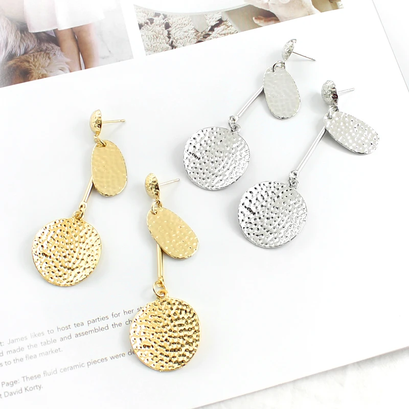 Модные простые серьги с подвеской уникальные тренды круглые женские подружек