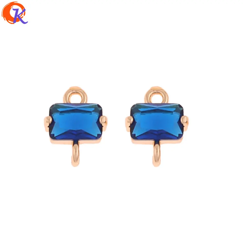 Royal Blue Сердечный дизайн 100 шт 8*11 мм Аксессуары для ювелирных изделий/соединители для сережек с кристаллами/детали для самостоятельной сборки/Изготовление ювелирных изделий/ручная работа/серьги - Цвет: Royal Blue