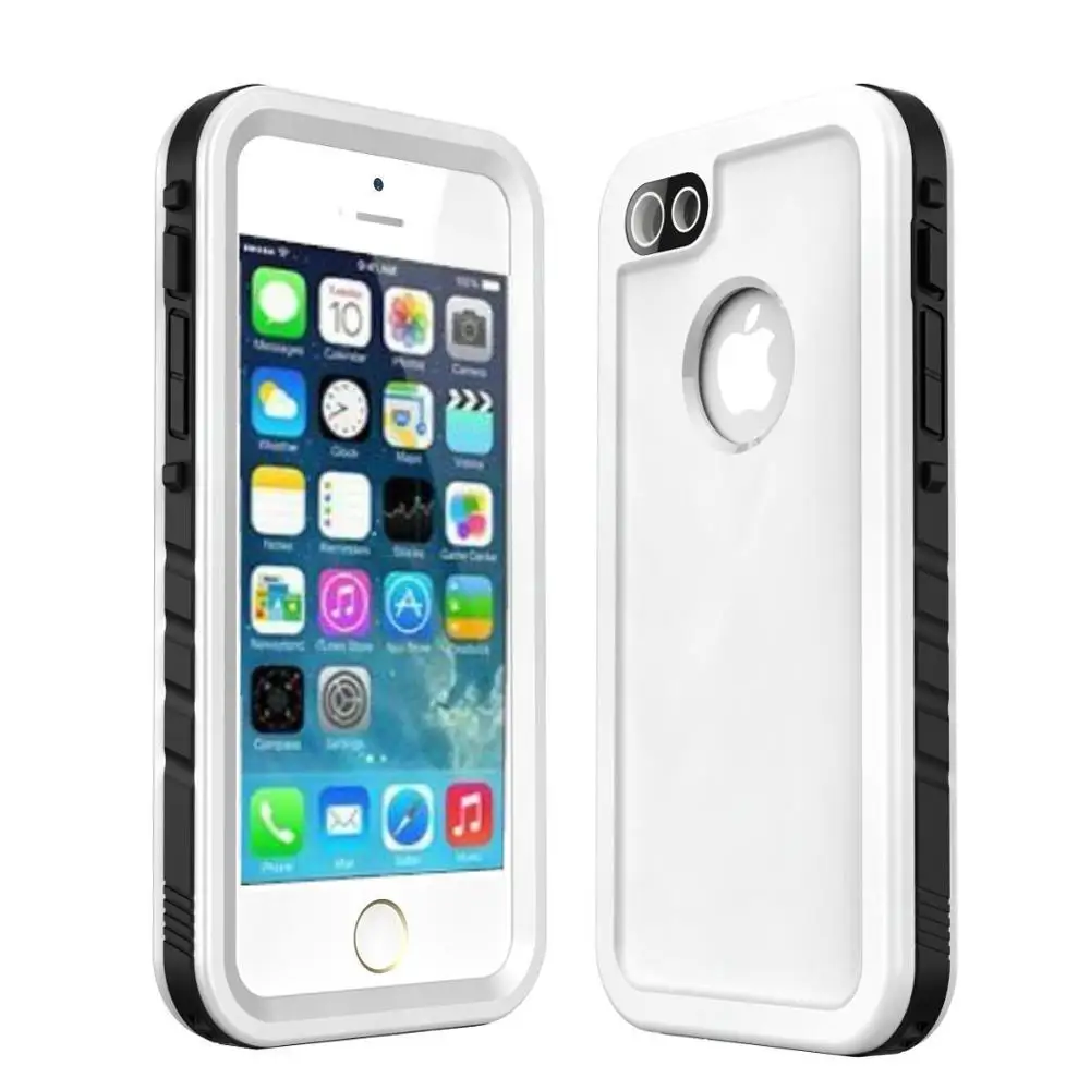 Водонепроницаемый чехол для iPhone SE 5S 5, водонепроницаемый ударопрочный защитный чехол для плавания и дайвинга - Цвет: White