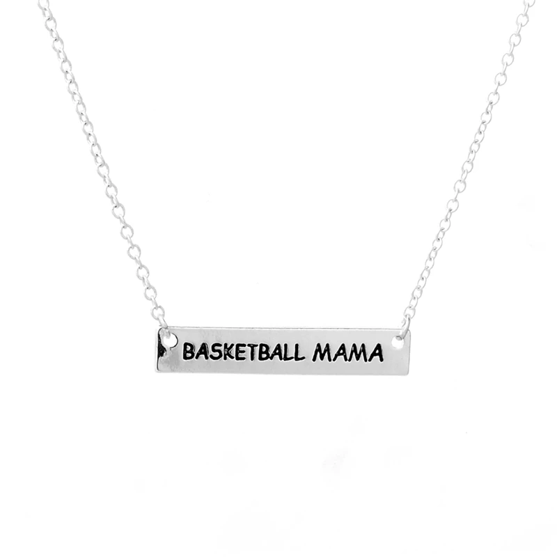 Модное Простое спортивное Стильное ожерелье ручной работы с надписью Baketball Mama