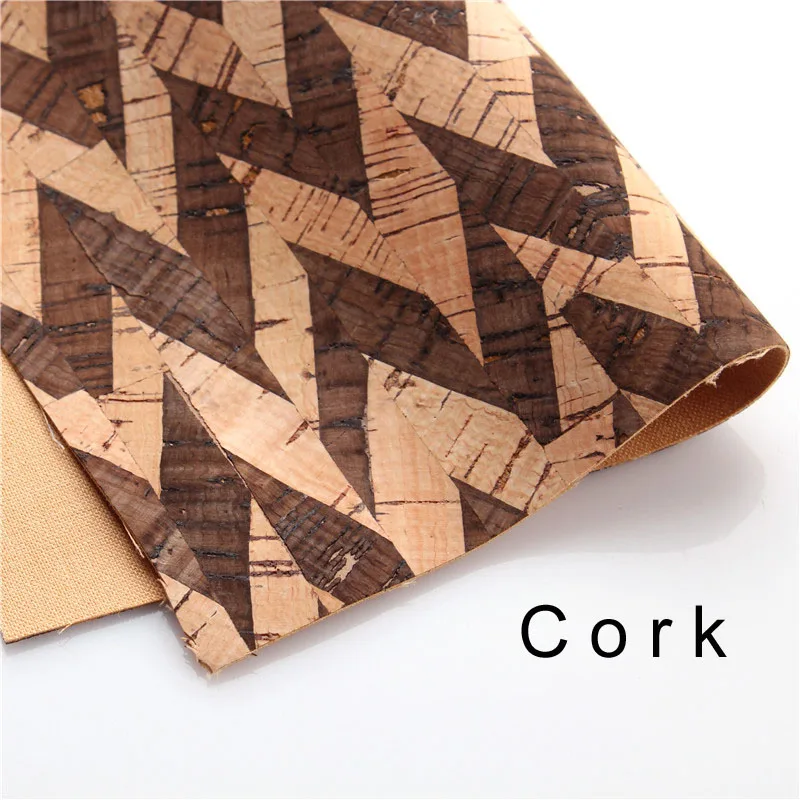 Пробковой ткани натуральный коричневый с естественное Сращивание из пробки Кожа