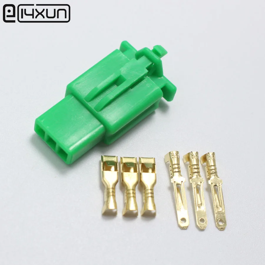 1 комплект 2 8 мм 3P Электрический провод коннектор Зеленый мужской женский