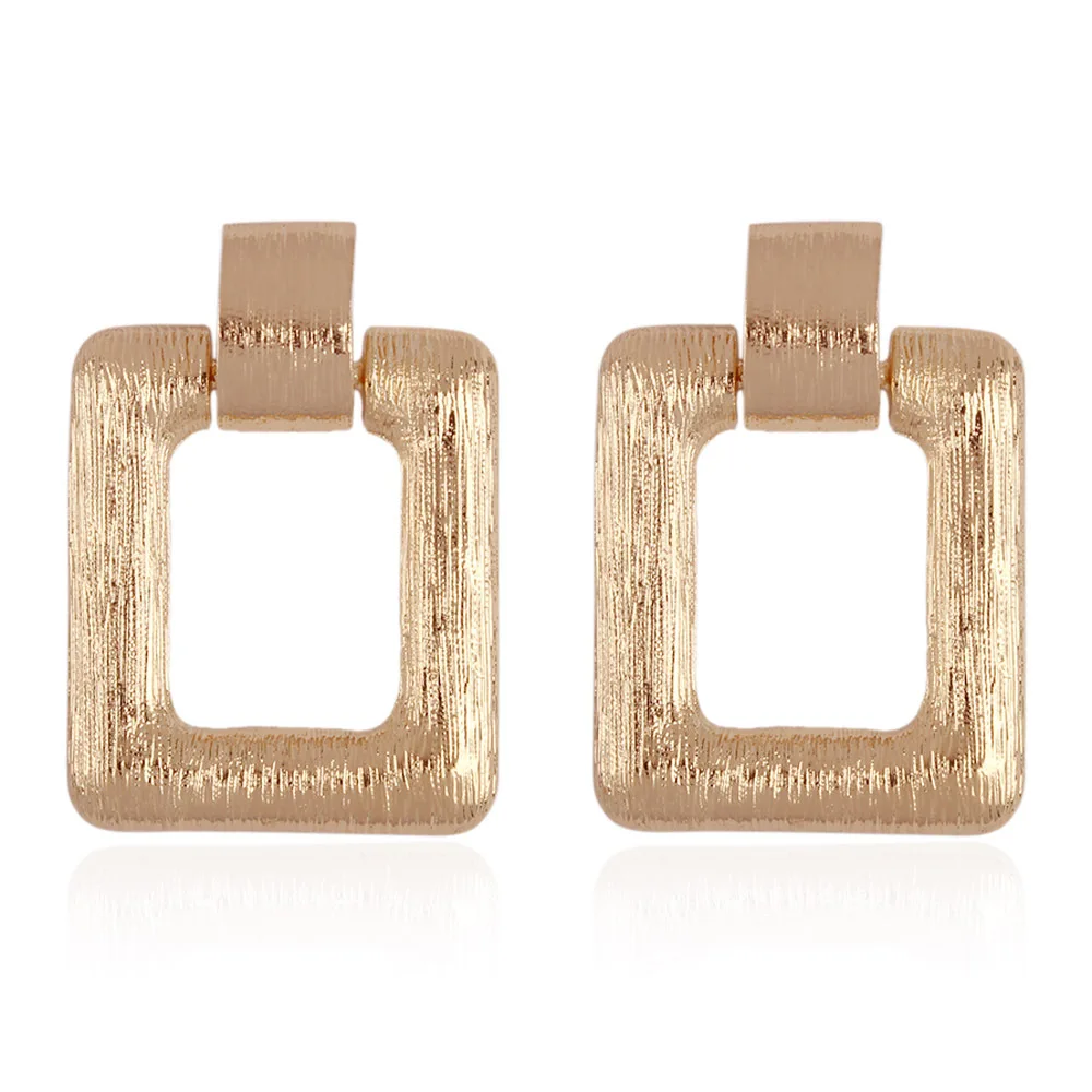 F 4.5x3.3 cm AOMU, новинка, золотые, металлические, разноцветные, в форме капли воды, геометрические серьги для женщин, свадебные, вечерние, винтажные, висячие, подарки, пляжные ювелирные изделия, бижутерия - Окраска металла: F 4.5x3.3 cm