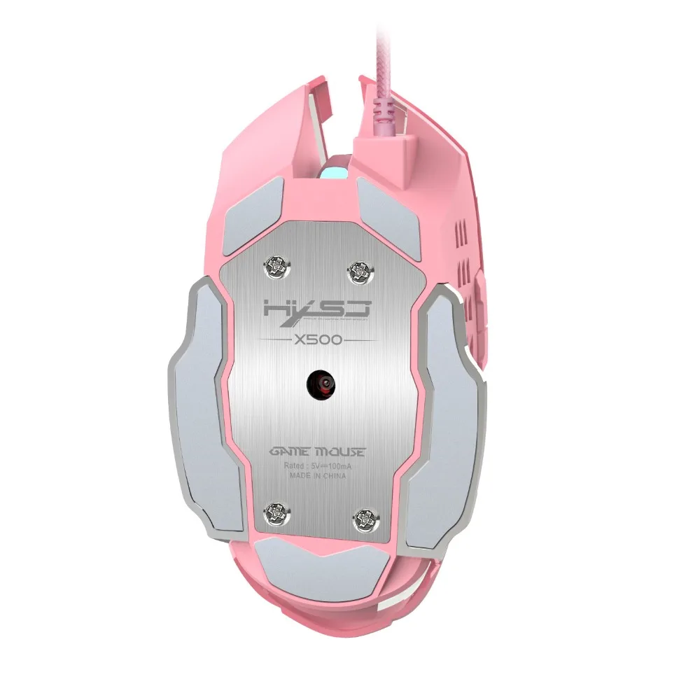 

Zienstar Pink Optical Lovely Wired USB Mouse with white Backlit ,3200DPI for Macbook,Computer PC,Laptop,Valentine's Day Gift