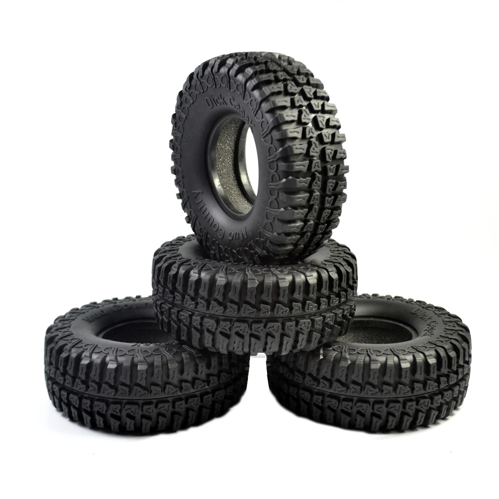 4 шт. RC 1 9 дюймов 100 мм резиновые шины для 1/10 Гусеничный D90 осевой SCX10 Tamiya по супер