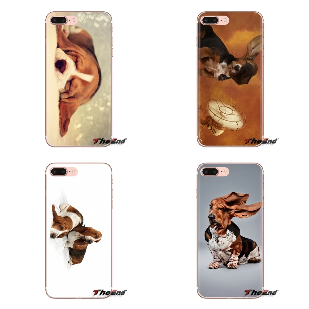 Basset собака искусство портреты для iPod Touch Apple iPhone 4 4S 5 5S SE 5C 6 6S 7 8 X XR XS Plus MAX прозрачное