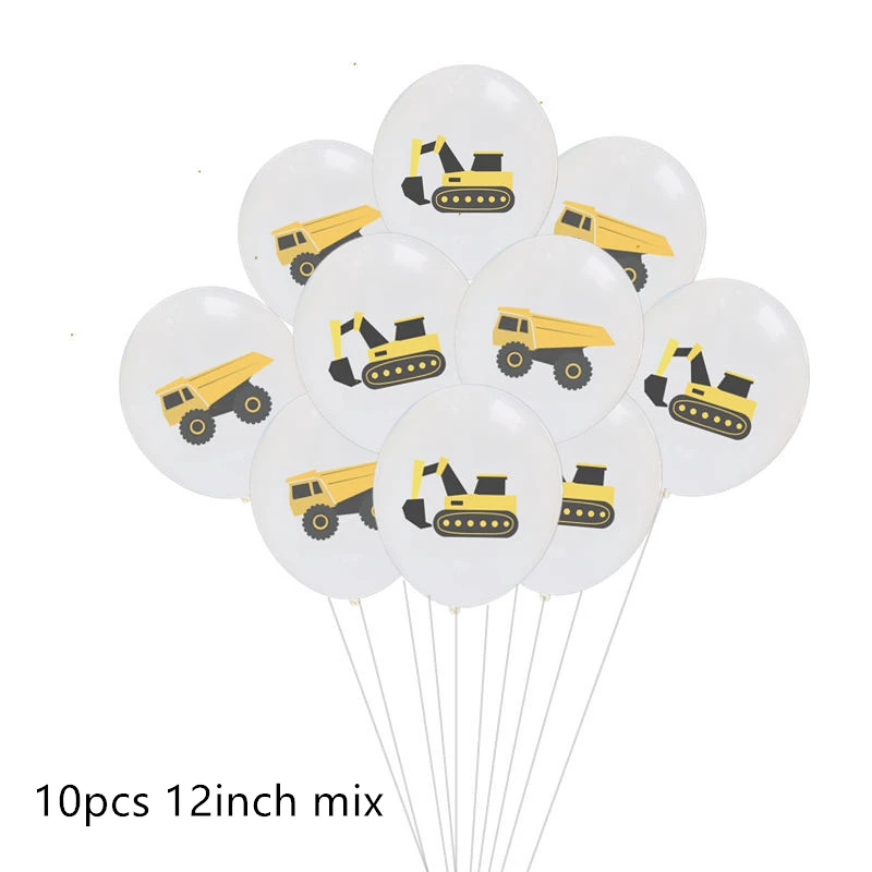 10pcs 12inch mix 1 шт. игрушечная машинка-грузовик фольга баллоны детский душ мальчик Танк самолет НЛО автобус воздушные шары для дня рождения автомобилей декоративные шары для вечеринки игрушка - Цвет: 10pcs 12inch mix