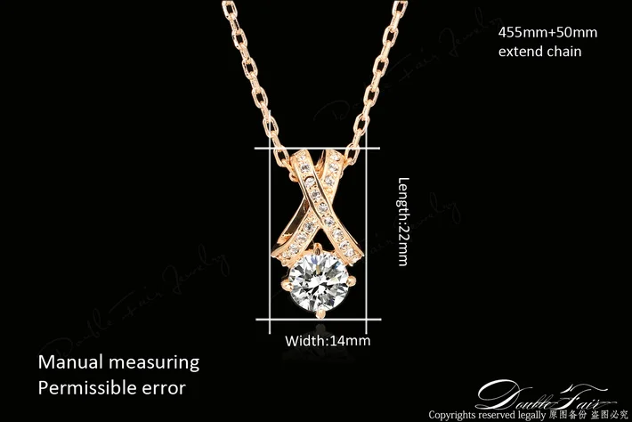 Элегантный и классический cz алмазов 18k позолоченные партии образный подвески ожерелья моды кристалла свадьбы украшений для женщин dfn302 кулон подвески кулоны подвеска колье ожерелье цепочка распродажа