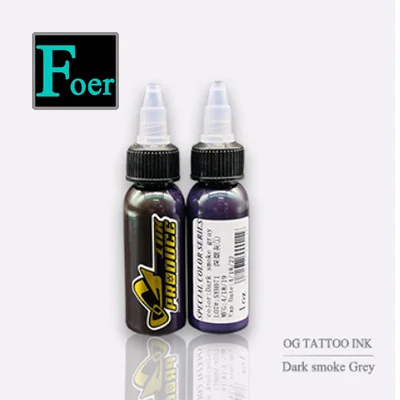 Dark smoke Grey OG набор для татуировки боди-арт набор чернил Dinamic 1 oz/30 ml бело-серый Пигмент Макияж Pigmento Maquiagem Tinta спрей Encre Tatouage Goochie - Цвет: Dark smoke Grey