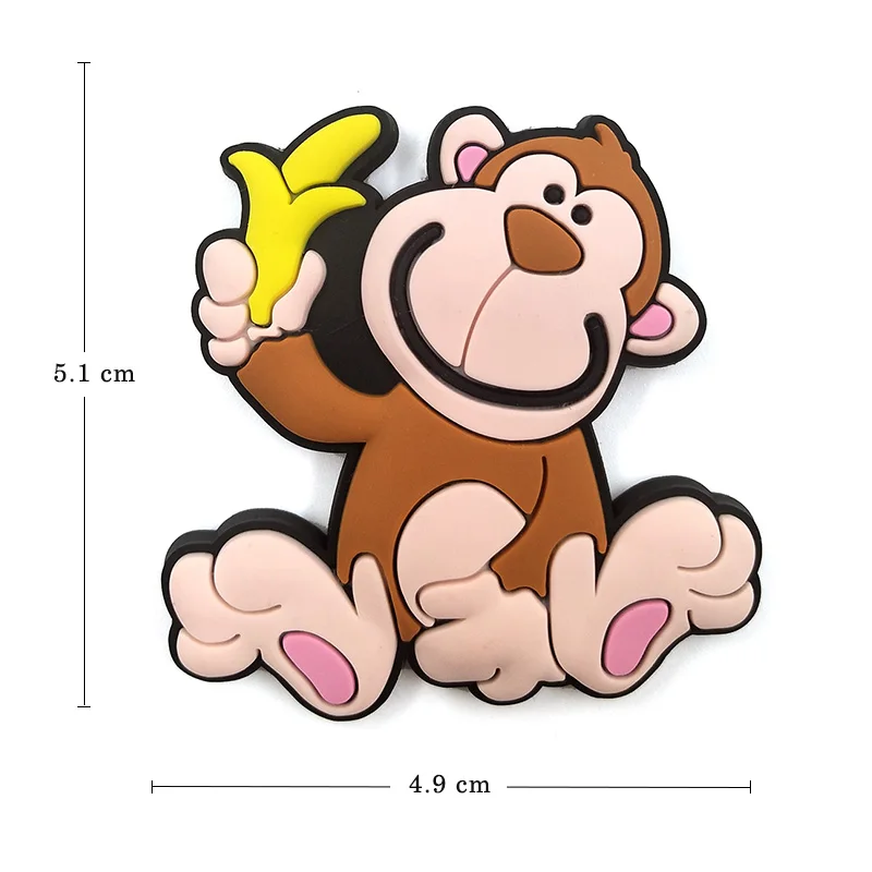 Monkey Милый мультяшный Китайский Зодиак животное силиконовый магнит на холодильник Сувенир Холодильник Магнитный детский домашний Декор украшение игрушка - Цвет: Monkey