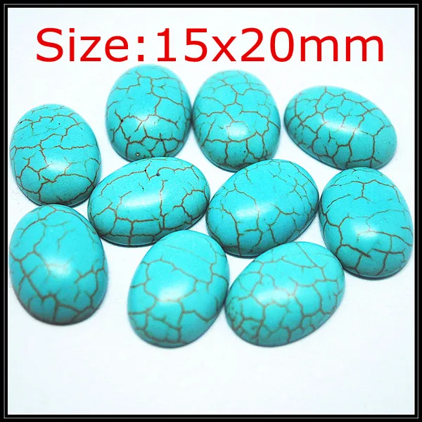 10 шт. голубой бирюзовый камень кабошон Кабошон овальная форма модные ювелирные